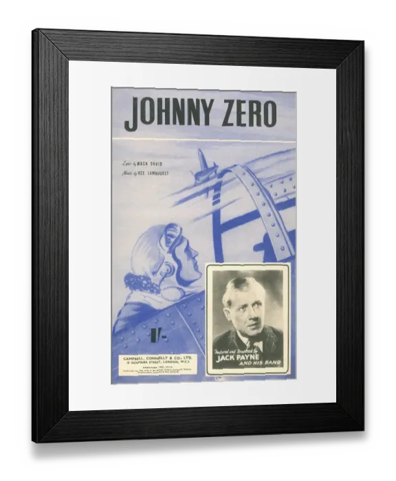 Framed Print : Johnny Zero, WW2 Music Cover Framed Print : Johnny Zero, WW2 Music Cover