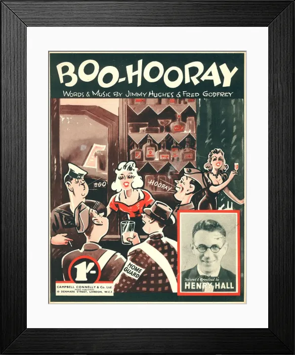 Framed Print : Boo-Hooray Music Cover Framed Print : Boo-Hooray Music Cover
