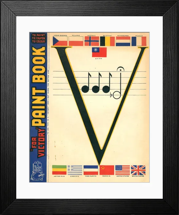 Framed Print : V For Victory Paint Book Framed Print : V For Victory Paint Book