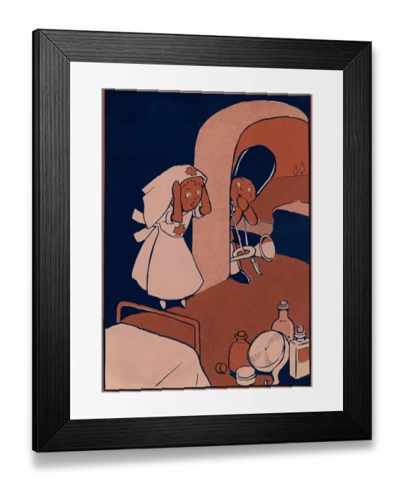 Framed Print : The Chocolate Soldiers, Chumpie Meets A Nurse Framed Print : The Chocolate Soldiers, Chumpie Meets A Nurse