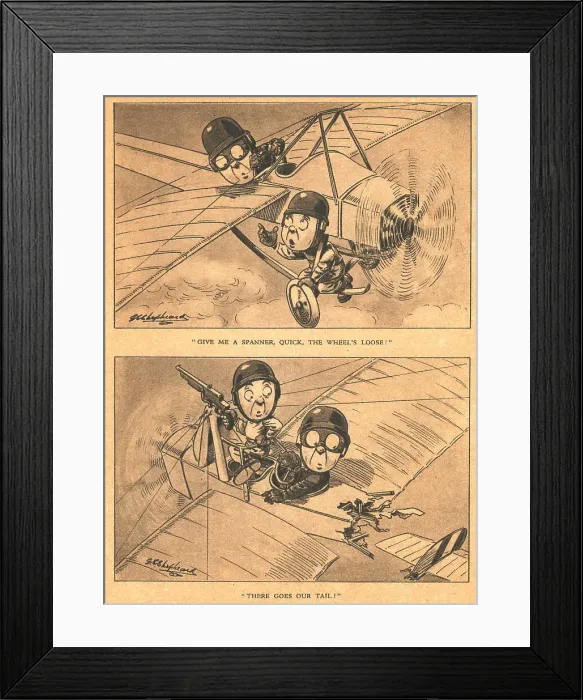 Framed Print : WW2 Comic Illustrations Framed Print : WW2 Comic Illustrations