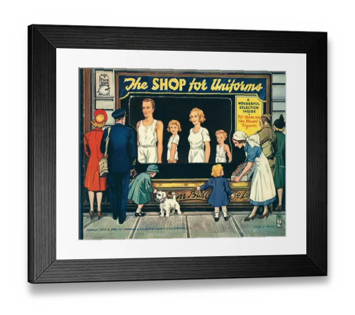 Framed Print : WW2 - The Shop For Uniforms Framed Print : WW2 - The Shop For Uniforms