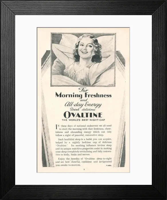 Framed Print : Wartime Ovaltine Advertisement Framed Print : Wartime Ovaltine Advertisement