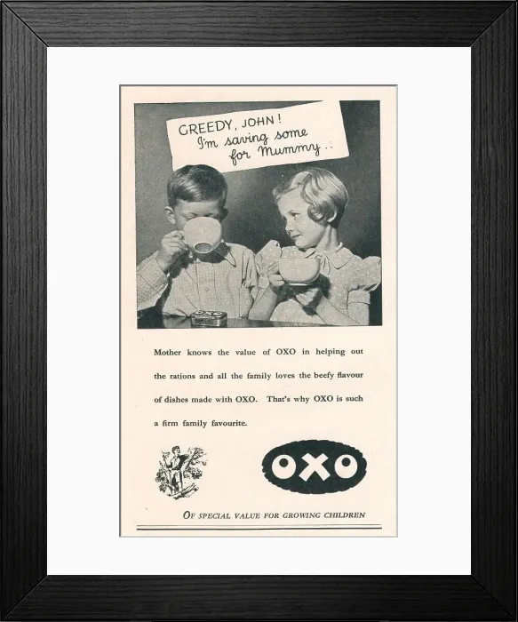 Framed Print : Wartime Oxo Advertisement Framed Print : Wartime Oxo Advertisement