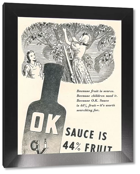 Wartime O. K. Sauce Advertisement