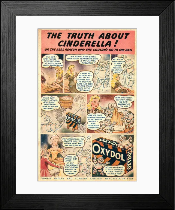 Framed Print : Wartime Oxydol Comic Strip Advertisement Framed Print : Wartime Oxydol Comic Strip Advertisement
