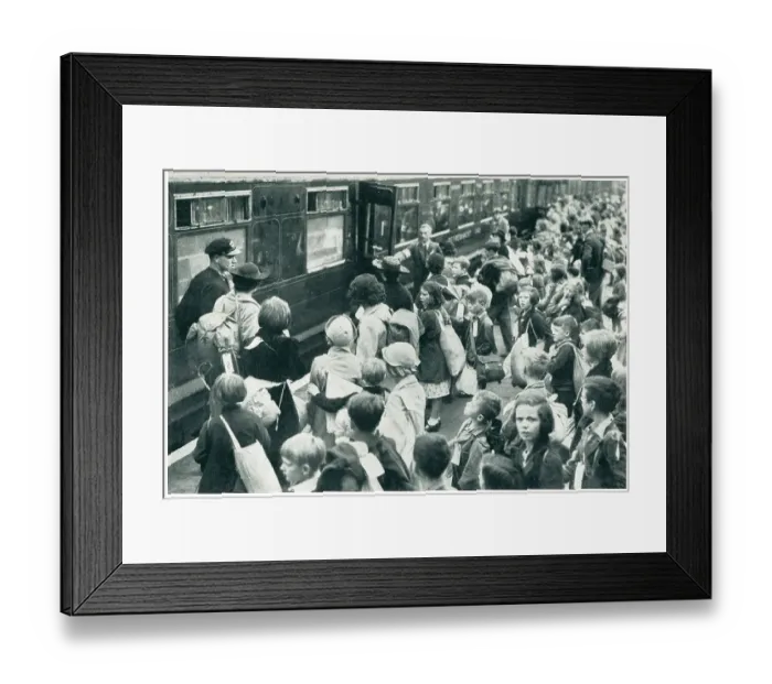 Framed Print : WW2 Railway, Kids First Framed Print : WW2 Railway, Kids First