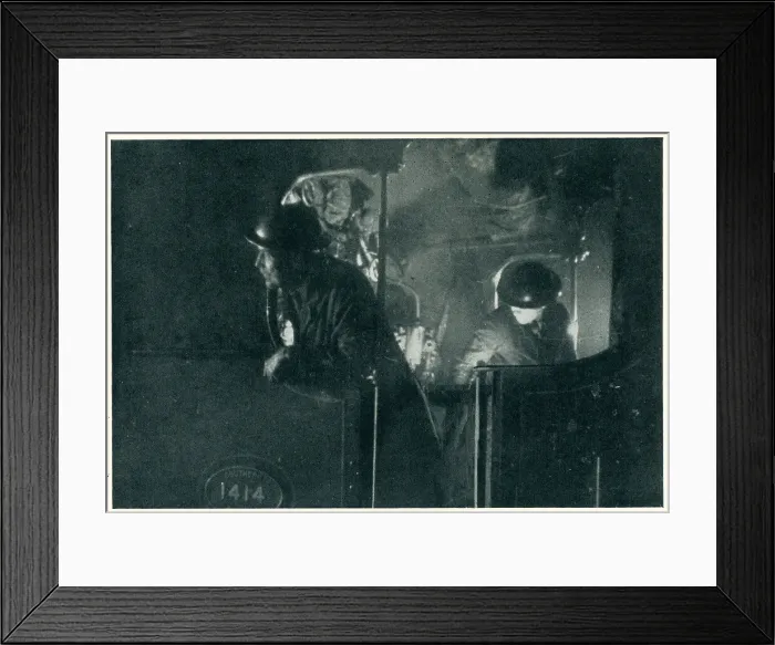Framed Print : WW2 - Train Driver Watches Ahead Framed Print : WW2 - Train Driver Watches Ahead