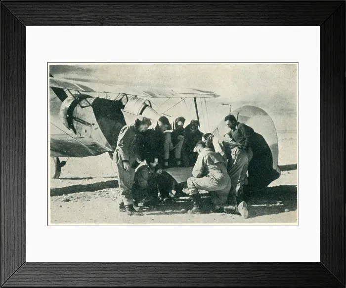 Framed Print : WW2 Airmen In The Desert Framed Print : WW2 Airmen In The Desert