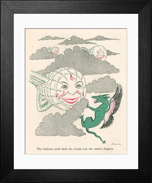 Framed Print : Alican Land Barrage Balloons Framed Print : Alican Land Barrage Balloons