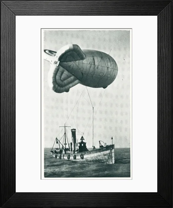 Framed Print : WW2 - Barrage Barge Framed Print : WW2 - Barrage Barge