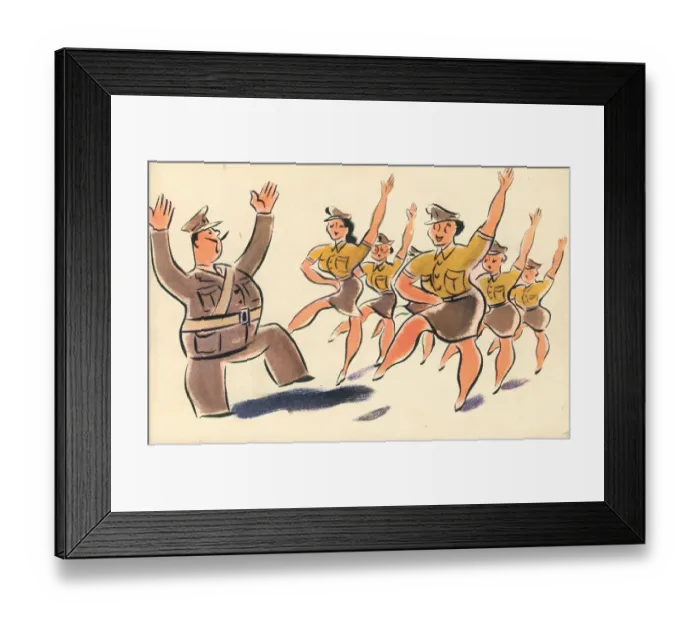 Framed Print : WW2 - The Girls Of Today, A. T. S. Exercise Framed Print : WW2 - The Girls Of Today, A. T. S. Exercise