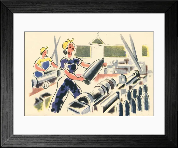 Framed Print : WW2 - The Girls Of Today, Munitions Framed Print : WW2 - The Girls Of Today, Munitions