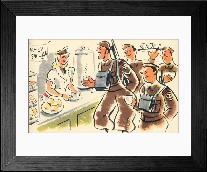 Framed Print : WW2 - The Girls Of Today, N. A. A. F. I Framed Print : WW2 - The Girls Of Today, N. A. A. F. I