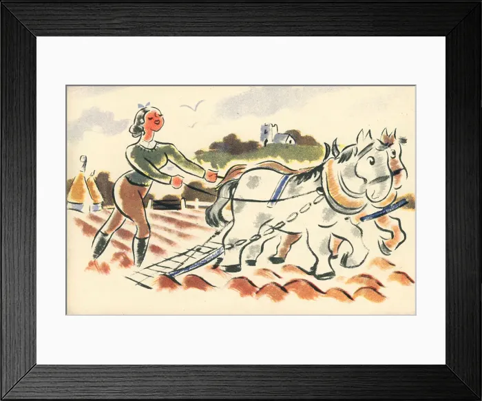 Framed Print : WW2 - The Girls Of Today, The Land Girl Framed Print : WW2 - The Girls Of Today, The Land Girl