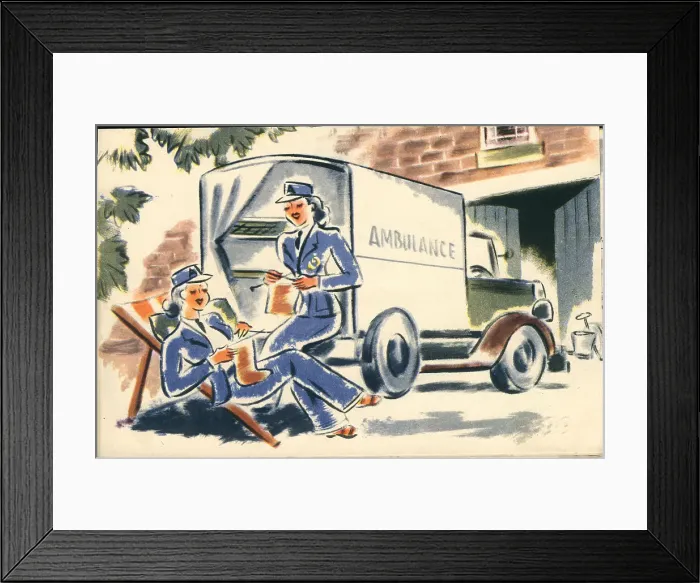 Framed Print : WW2 - The Girls Of Today, Ambulance Girls Framed Print : WW2 - The Girls Of Today, Ambulance Girls