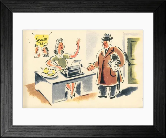 Framed Print : WW2 - The Girls Of Today, Careless Talk Framed Print : WW2 - The Girls Of Today, Careless Talk