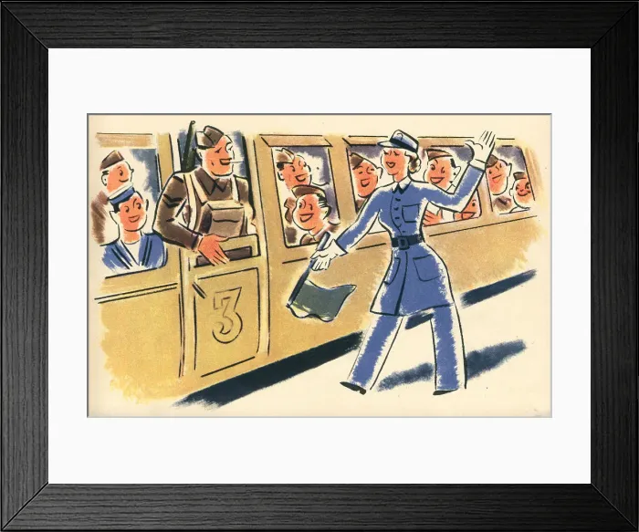 Framed Print : WW2 - The Girls Of Today, Porteress Framed Print : WW2 - The Girls Of Today, Porteress