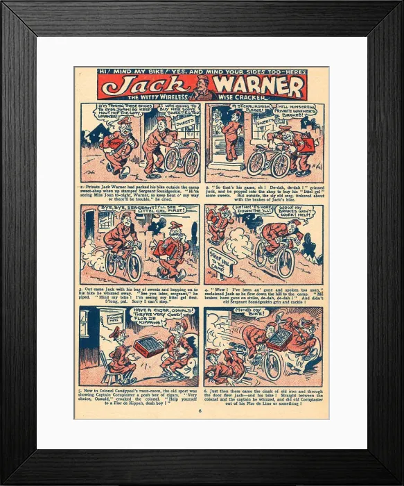 Framed Print : WW2 - Jack Warner Comic Strip Framed Print : WW2 - Jack Warner Comic Strip