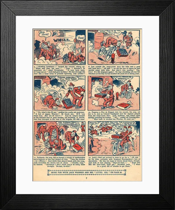 Framed Print : WW2 - Jack Warner Comic Strip Framed Print : WW2 - Jack Warner Comic Strip