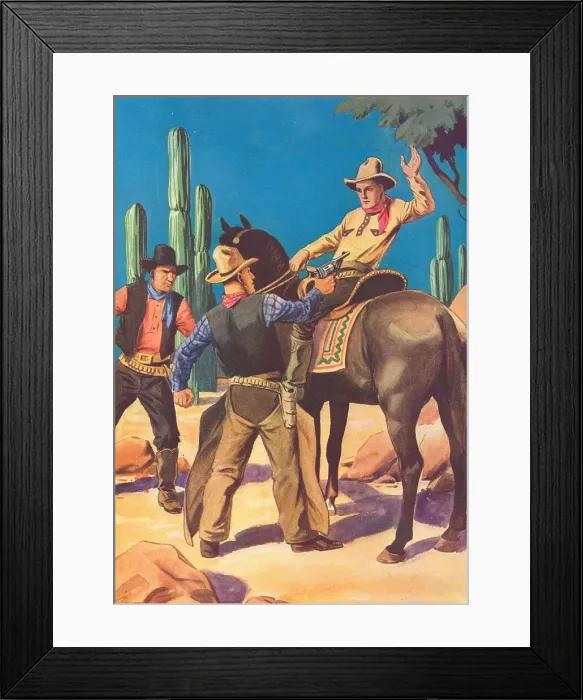 Framed Print : Western Scene, Useless To resist Framed Print : Western Scene, Useless To resist