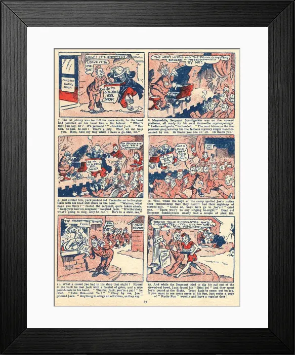 Framed Print : WW2 - Jack Warner Comic Strip Framed Print : WW2 - Jack Warner Comic Strip