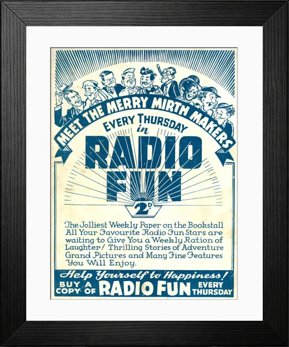 Framed Print : Wartime Radio Fun Annual Advertisement Framed Print : Wartime Radio Fun Annual Advertisement