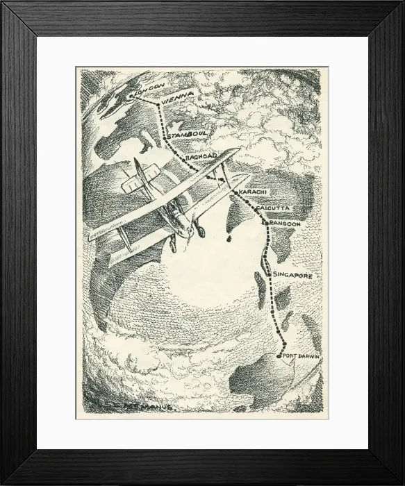 Framed Print : WW2 - Flying To Australia Framed Print : WW2 - Flying To Australia