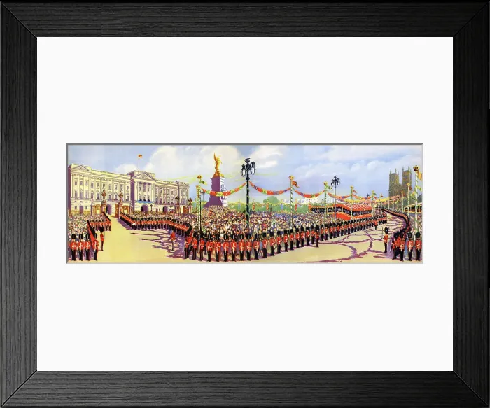 Framed Print : Backdrop - The Coronation Panorama Cut-Out Book, 1937 Framed Print : Backdrop - The Coronation Panorama Cut-Out Book, 1937