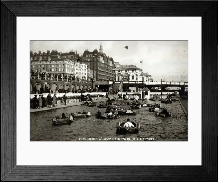 Framed Print : Children's Boating Pool, Brighton, Sussex Framed Print : Children's Boating Pool, Brighton, Sussex