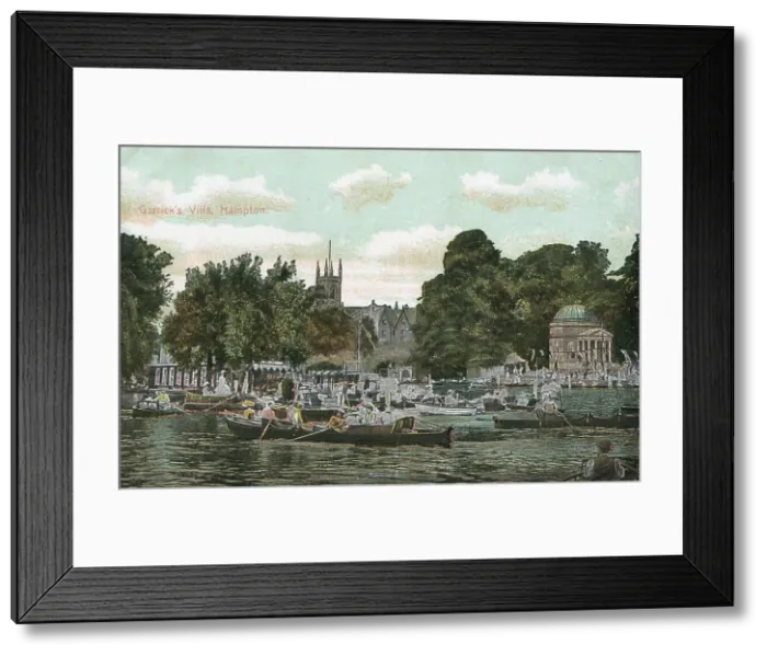 Framed Print : David Garrick's Villa on the River Thames at Hampton Framed Print : David Garrick's Villa on the River Thames at Hampton