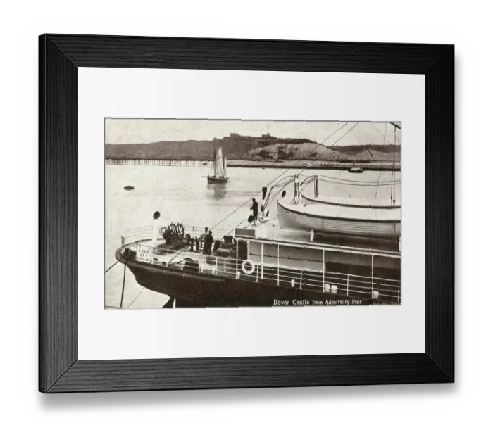 Framed Print : Dover Castle from Admiralty Pier, Kent Framed Print : Dover Castle from Admiralty Pier, Kent