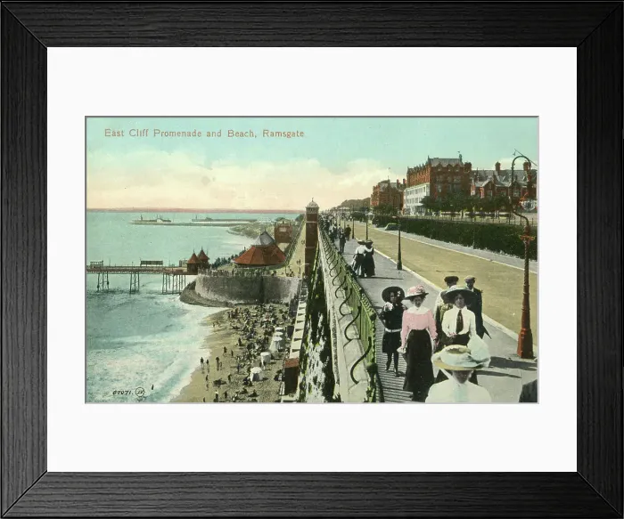 Framed Print : East Cliff Promenade and Beach, Ramsgate, Kent Framed Print : East Cliff Promenade and Beach, Ramsgate, Kent