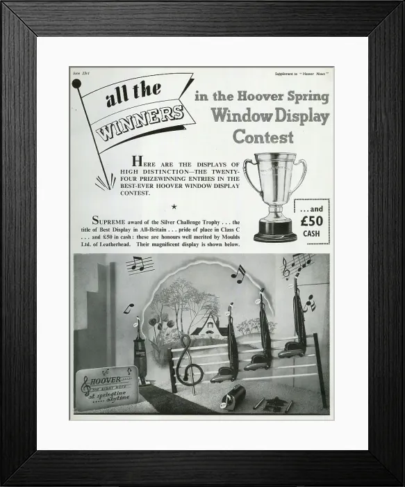 Framed Print : Hoover Vacuum Cleaner Window Display Framed Print : Hoover Vacuum Cleaner Window Display
