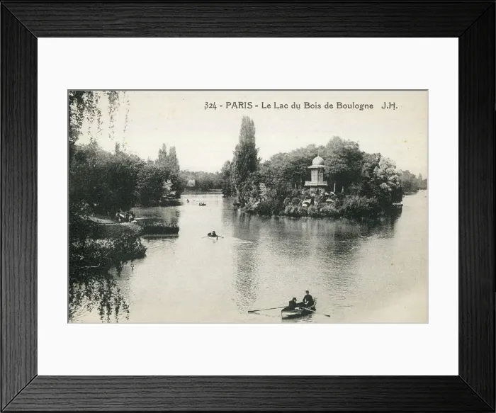 Framed Print : Le Lac du Bois de Boulogne, Paris, France Framed Print : Le Lac du Bois de Boulogne, Paris, France