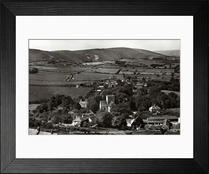 Framed Print : Poynings and the Downs, Brighton, Sussex Framed Print : Poynings and the Downs, Brighton, Sussex