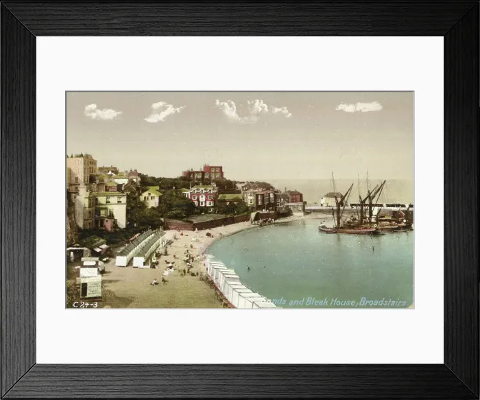 Framed Print : Sands and Bleak House, Broadstairs, Kent Framed Print : Sands and Bleak House, Broadstairs, Kent
