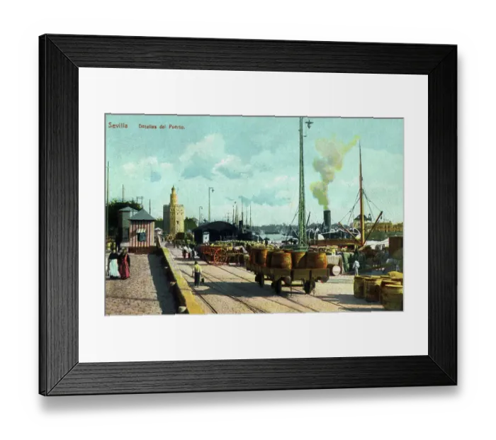Framed Print : Port of Seville, Spain Framed Print : Port of Seville, Spain