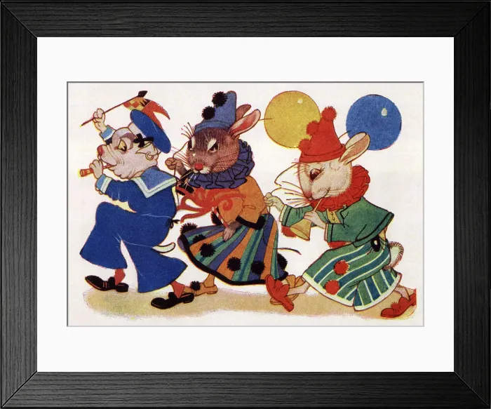 Framed Print : The Bunnies enjoying the Party Framed Print : The Bunnies enjoying the Party