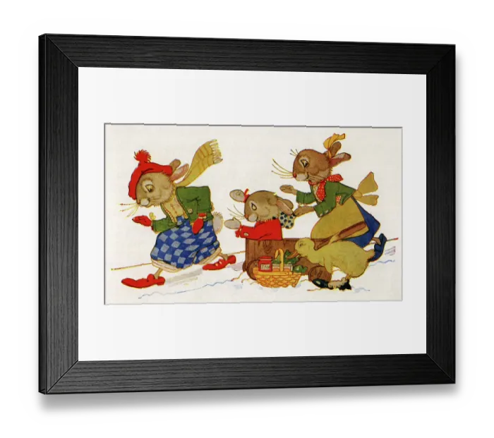 Framed Print : The Bunnies return from Shopping Framed Print : The Bunnies return from Shopping