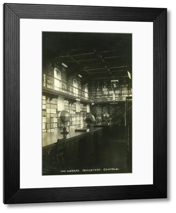 Framed Print : The Library, St Hugh's Charterhouse, Cowfold, Sussex Framed Print : The Library, St Hugh's Charterhouse, Cowfold, Sussex