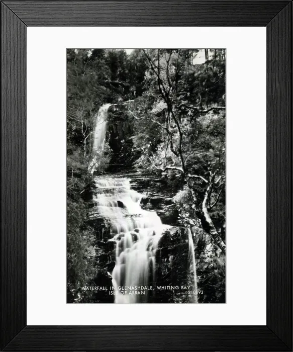 Framed Print : Waterfall in Glenashdale, Whiting Bay, Isle of Arran, Scotla Framed Print : Waterfall in Glenashdale, Whiting Bay, Isle of Arran, Scotla