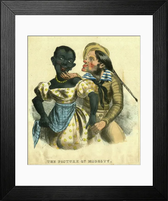Framed Print : Cartoon, The Picture of Modesty Framed Print : Cartoon, The Picture of Modesty
