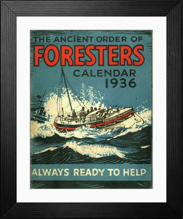 Framed Print : Calendar cover, The Ancient Order of Foresters Framed Print : Calendar cover, The Ancient Order of Foresters
