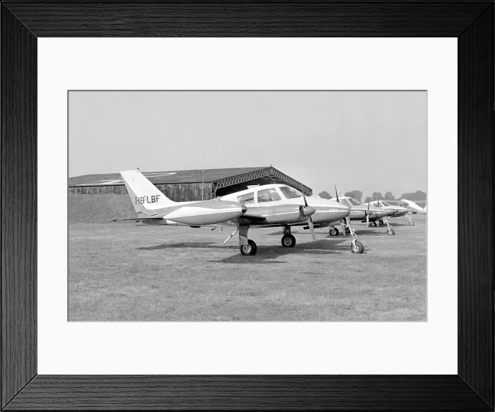 Framed Print : Cessna 310J HB-LBF Framed Print : Cessna 310J HB-LBF