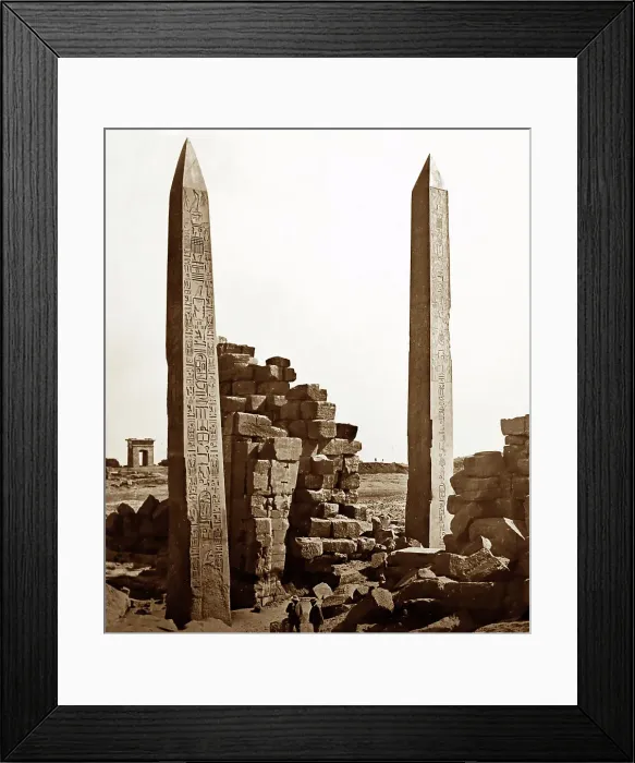 Framed Print : Obelisks at Luxor, Egypt, Victorian period Framed Print : Obelisks at Luxor, Egypt, Victorian period