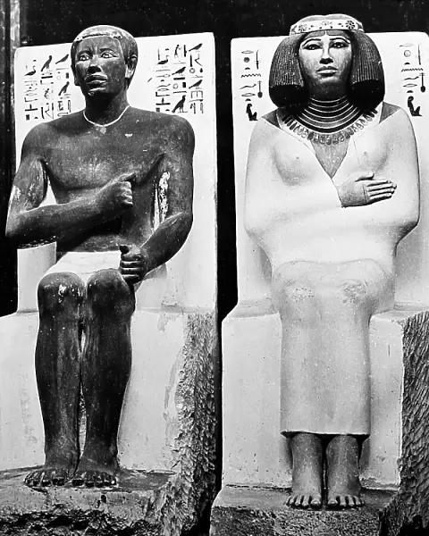 Statue of Ra-Hotep and Nofret, Egypt, Victorian period