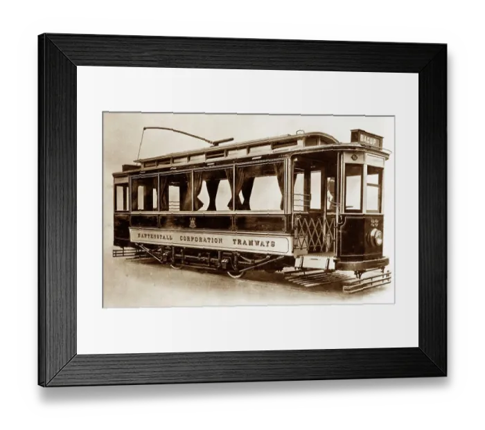 Framed Print : Rawtenstall Corporation tram, early 1900s Framed Print : Rawtenstall Corporation tram, early 1900s