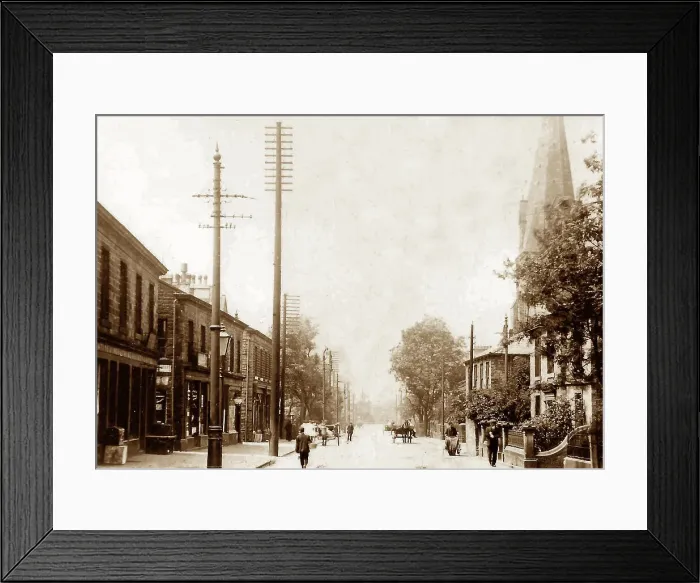 Framed Print : Bacup Road, Waterfoot, early 1900s Framed Print : Bacup Road, Waterfoot, early 1900s