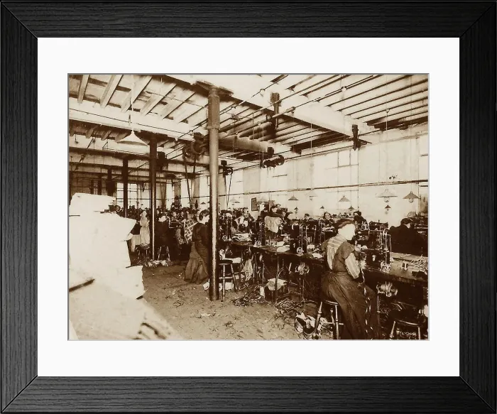 Framed Print : Globe Mill, Waterfoot, early 1900s Framed Print : Globe Mill, Waterfoot, early 1900s